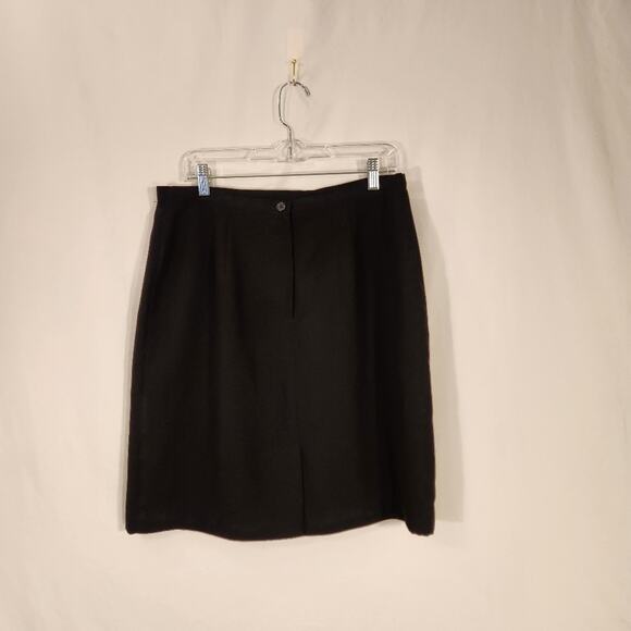 DRESS BARN Black Knee Length Skirt Office Dark Academia Goth Witchy Womens 14 - Picture 3 of 11